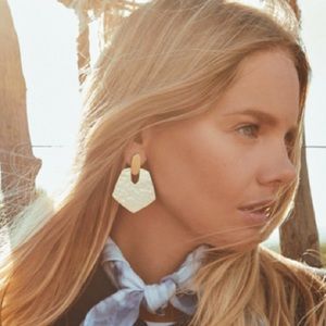 Kendra Scott Finch Gold Statement Earrings
